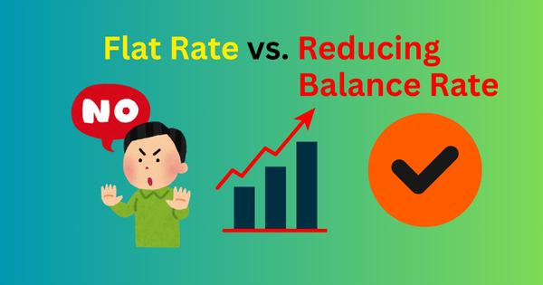 Flat Rate vs. Reducing Balance Rate: Loan Comparison 1 Falt Rate vs. Reduced Balace Rate: Loan Comparison Tool Illustrating Reduced Balance Rate is better than Flat Rate for a given Interest Rate.